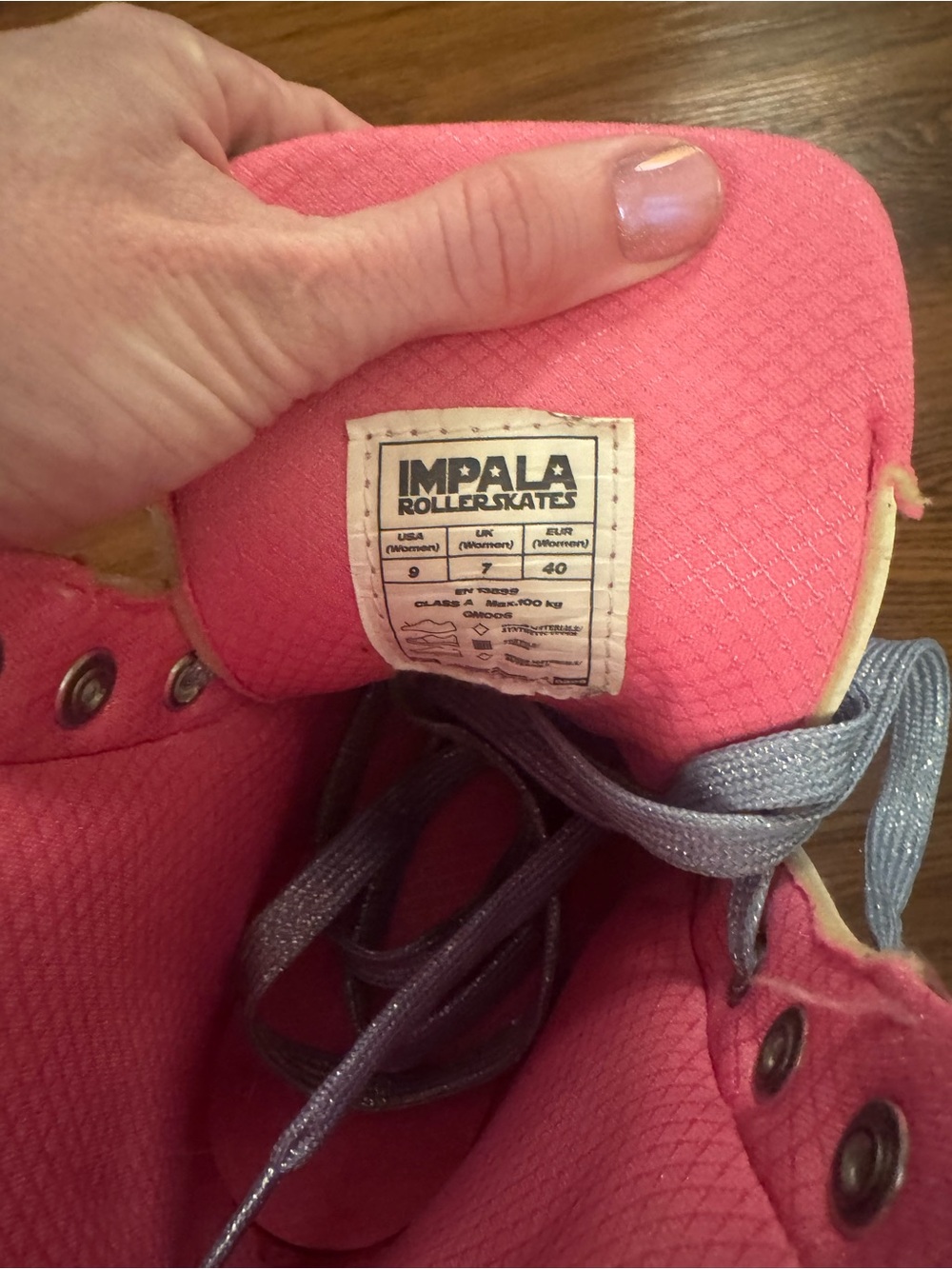 Impala Pink Checkerboard Women's Quad Roller Skates - Picture 7 of 7